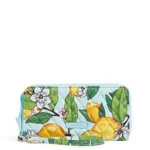 Vera Bradley Lemon Grove RFID Accordion Wristlet